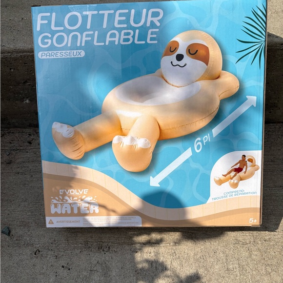 Inflatable Sloth Float - Tan - Picture 2 of 2